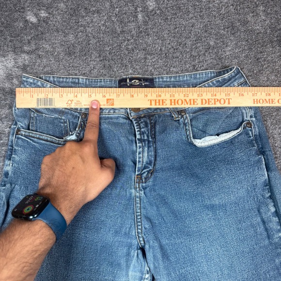 Y2K L.E.I. by Lee Bootcut Jeans Womens 18 1/2 Light Wash Raw Hem Flare Denim - Picture 7 of 11